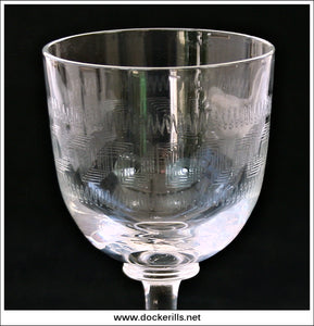 Set of Four Vintage / Antique Wine Glasses. B