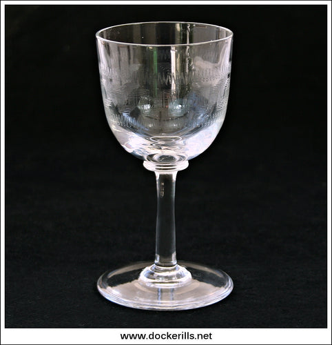 Set of Four Vintage / Antique Wine Glasses. B