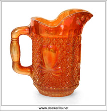 Art Deco Sowerby Marigold Carnival Glass Creamer Or Milk Jug, 1930's 2.
