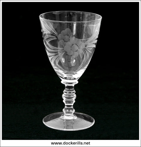 Set of Four Vintage / Antique Wine Glasses.