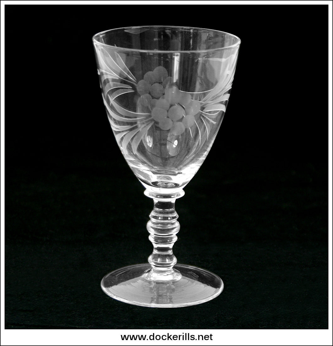 Set of Four Vintage / Antique Wine Glasses.