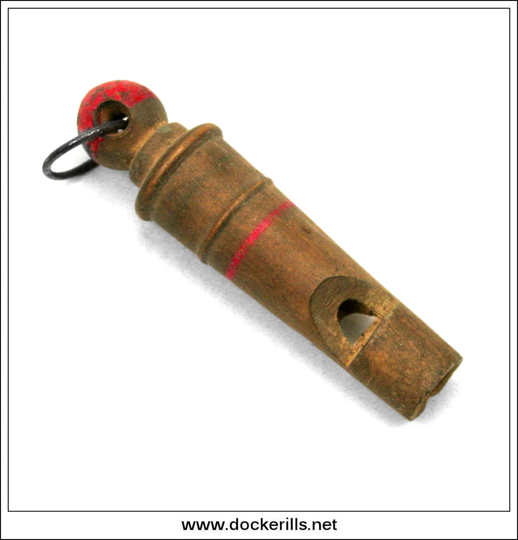 Vintage Turned Wooden Whistle.