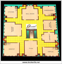 Waddingtons Cluedo. Vintage Board Game, 1975 Edition. Playing Board.