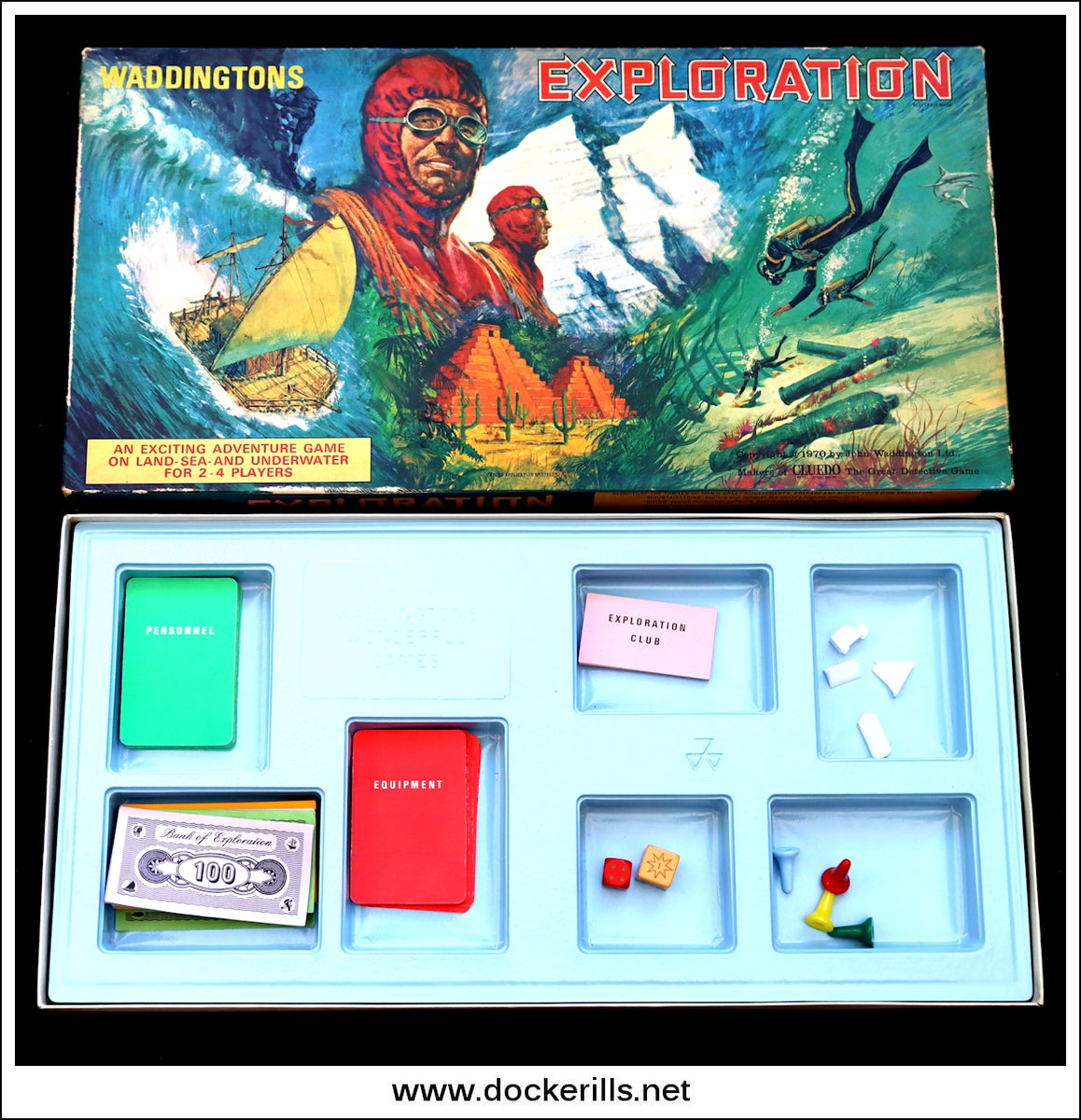 Waddingtons Exploration Game Waddingtons Exploration. Vintage Board Game, 1970 Edition. – Dockerills