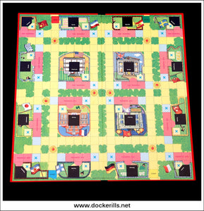 Waddingtons Spy Ring. Vintage Board Game, 1965 Edition. Playing Board.