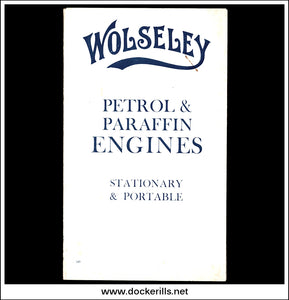 Wolseley Petrol Engines Catalogue / Brochure / Price List, 1935.