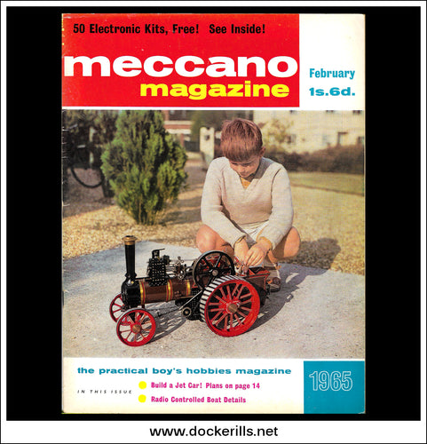Meccano Magazine Vol. 50. No. 2 February 1965. Cover - Burrell Traction Engine