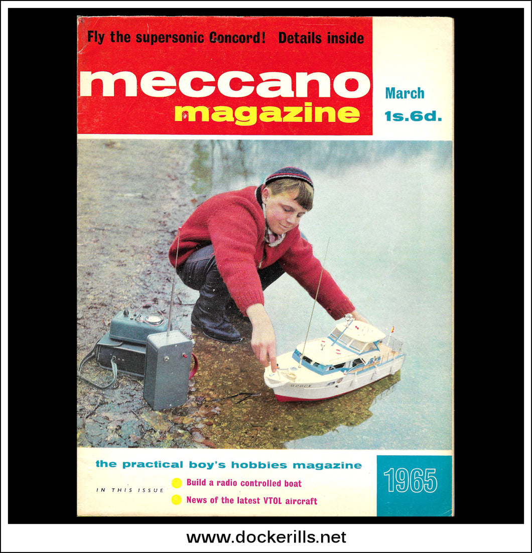 Meccano Magazine Vol. 50. No. 3 March 1965. Cover - Radio Controlled Boat