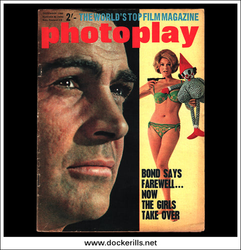 Photoplay Film Magazine, December, 1966, Vol. 17, No. 12. Sean Connery & Sylva Koscina Cover.