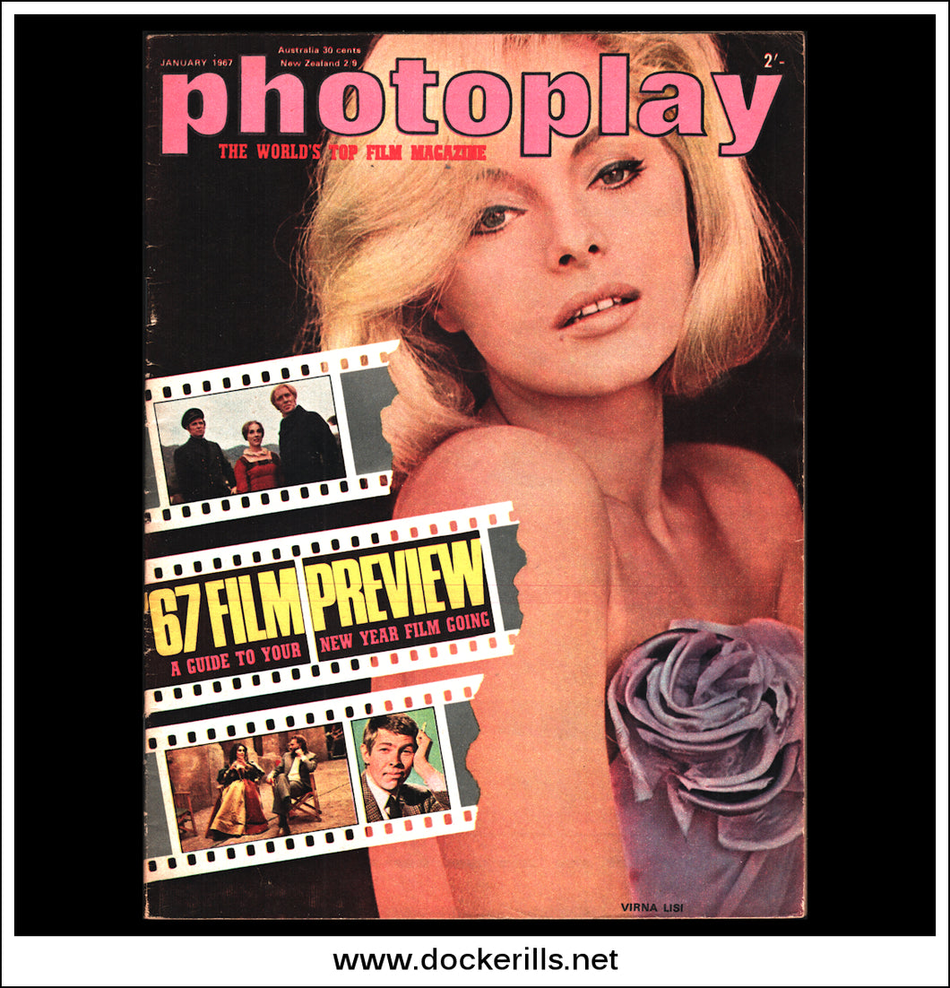 Photoplay Film Magazine, January, 1967, Vol. 18, No. 1. Virna Lisi Cover.