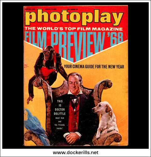 Photoplay Film Magazine, January, 1968, Vol. 19, No. 1. Dr Dolittle Cover.