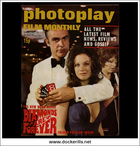 Photoplay Film Magazine, January, 1972, Vol. 23, No. 1. Cover - Bond / Diamonds Are Forever.