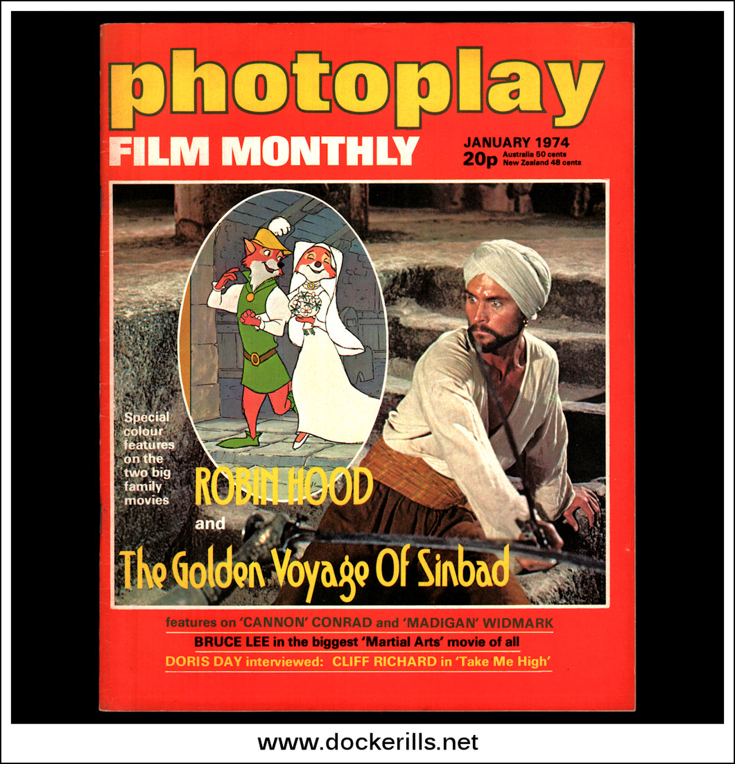 Photoplay Film Magazine, January, 1974, Vol. 25, No. 1. Cover - The Golden Voyage Of Sinbad.