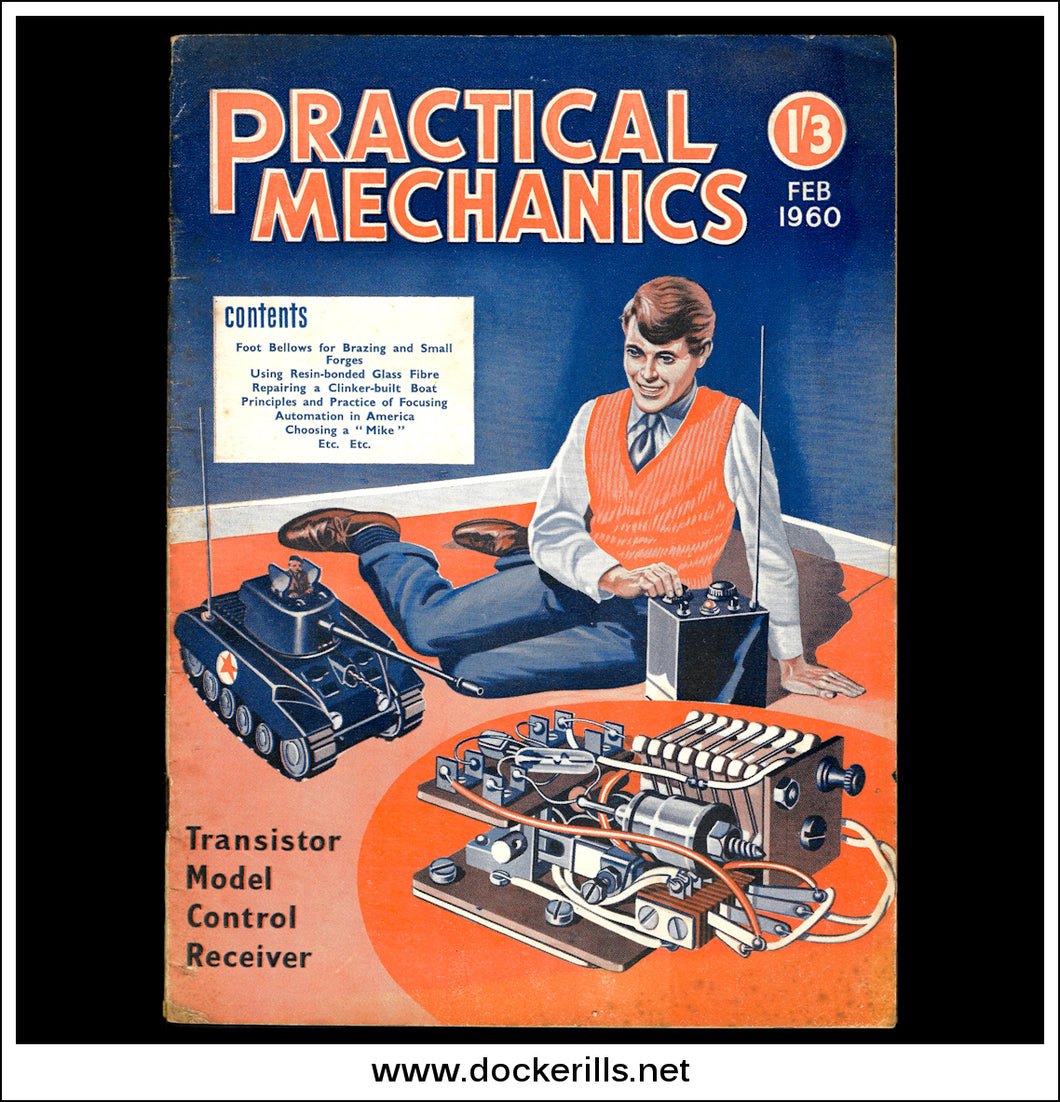 Practical Mechanics Magazine, February, 1960. Bellows, Radio Control.