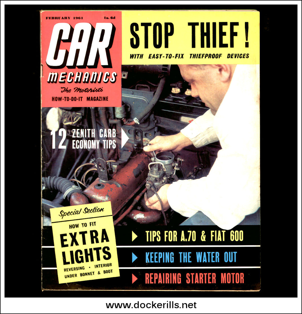 Car Mechanics Magazine February 1961 - Austin A.70, Fiat 500