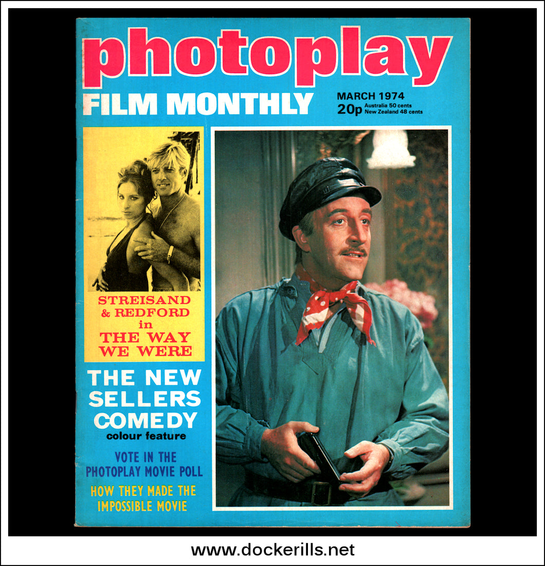 Photoplay Film Magazine, March, 1974, Vol. 25, No. 3. Cover - Peter Sellers.