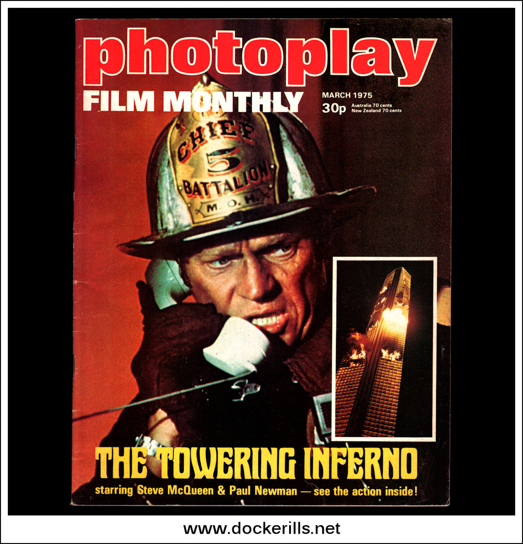 Photoplay Film Magazine, March, 1975, Vol. 26, No. 3. Cover - Steve McQueen & Paul Newman / The Towering Inferno.