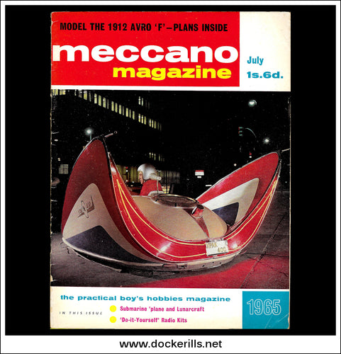 Meccano Magazine Vol. 50. No. 7 July 1965. Cover - One Man Hovercraft