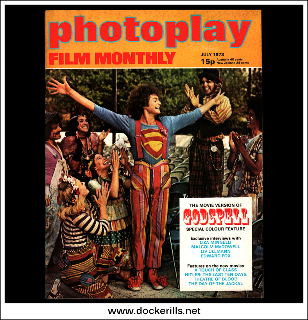 Photoplay Film Magazine, July, 1973, Vol. 24, No. 7. Cover - Godspell.