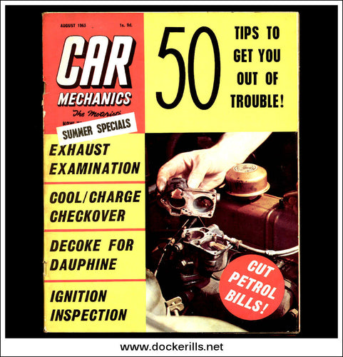 Car Mechanics Magazine August 1963 - Renault Dauphine, Morris Minor