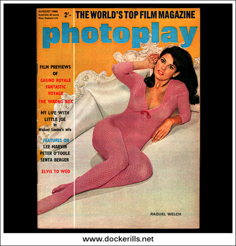 Photoplay Film Magazine, August, 1966, Vol. 17, No. 8. Cover - Raquel Welch.