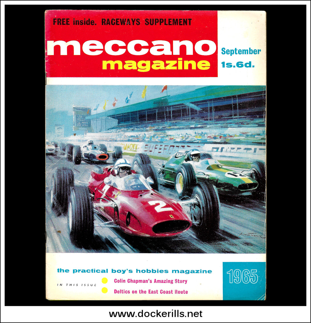 Meccano Magazine Vol. 50. No. 9 September 1965. Cover - Italian Grand Prix At Monza