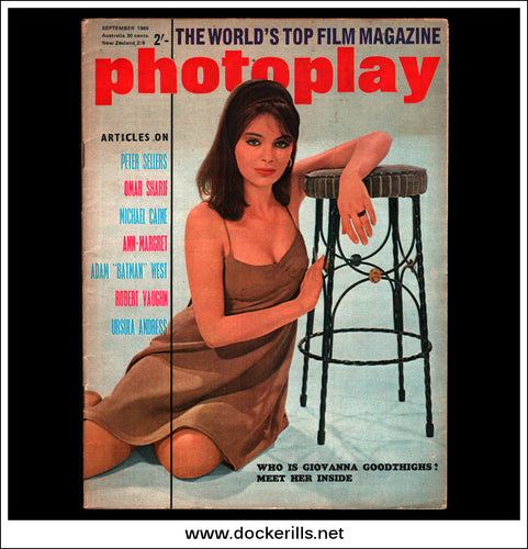 Photoplay Film Magazine, September, 1966, Vol. 17, No. 9. Cover Jackie Bisset, Giovanna Goodthighs.