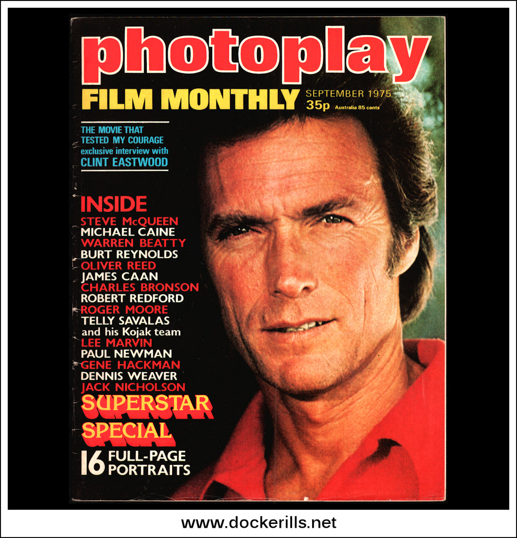 Photoplay Film Magazine, September, 1975, Vol. 26, No. 9. Cover - Clint Eastwood.
