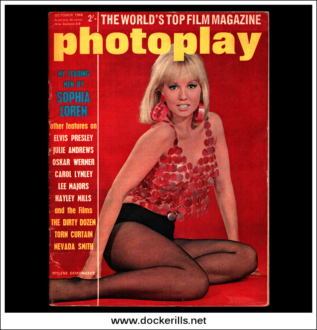 Photoplay Film Magazine, October, 1966, Vol. 17, No. 10. Cover - Mylene Demongeot.