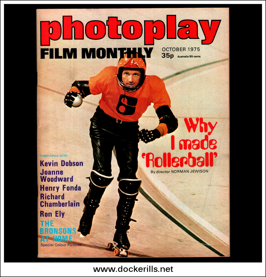 Photoplay Film Magazine, October, 1975, Vol. 26, No. 10. Cover - Rollerball.