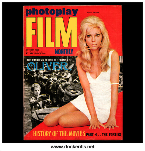 Photoplay Film Magazine, October, 1968, Vol. 19, No. 10. Oliver, Nancy Sinatra Cover.
