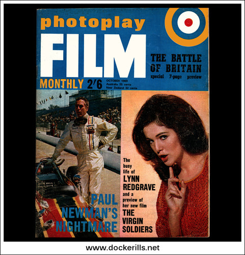 Photoplay Film Magazine, October, 1969, Vol. 20, No. 10. Paul Newman, Lynn Redgrave Cover.