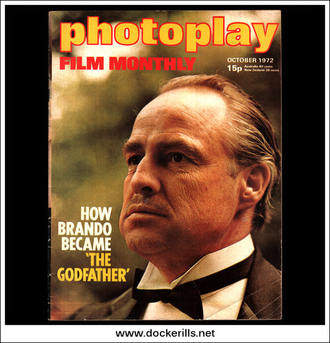 Photoplay Film Magazine, October, 1972, Vol. 23, No. 10. Cover - Marlon Brando / The Godfather.