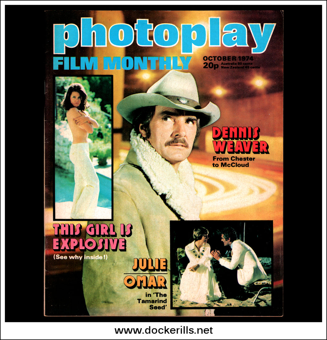 Photoplay Film Magazine, October, 1974, Vol. 25, No. 10. Cover - Dennis Weaver / McCloud.