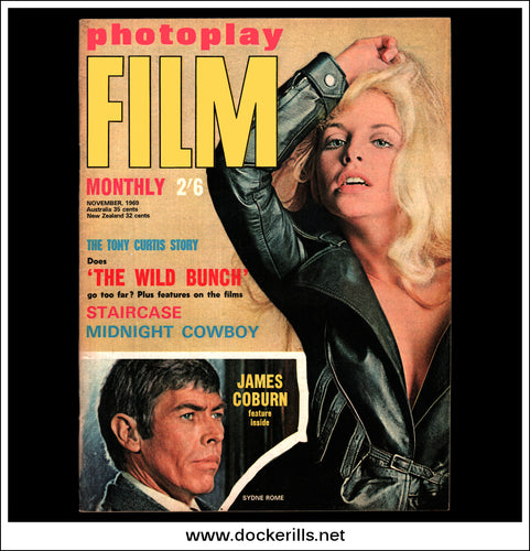 Photoplay Film Magazine, November, 1969, Vol. 20, No. 11. James Coburn, Sydne Rome Cover.