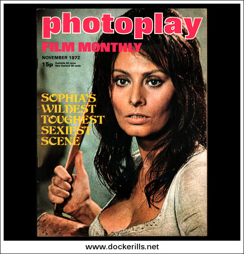 Photoplay Film Magazine, November, 1972, Vol. 23, No. 11. Cover - Sophia Loren.