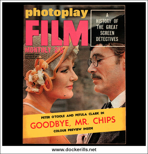 Photoplay Film Magazine, December, 1969, Vol. 20, No. 12. Peter O'Toole, Petula Clark / Goodbye, Mr Chips Cover.