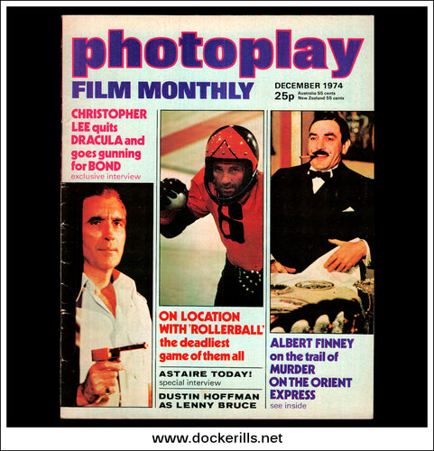 Photoplay Film Magazine, December, 1974, Vol. 25, No. 12. Cover - Rollerball.