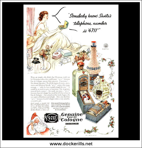 4711 Eau De Cologne. Original Vintage Christmas Advert From November, 1936.