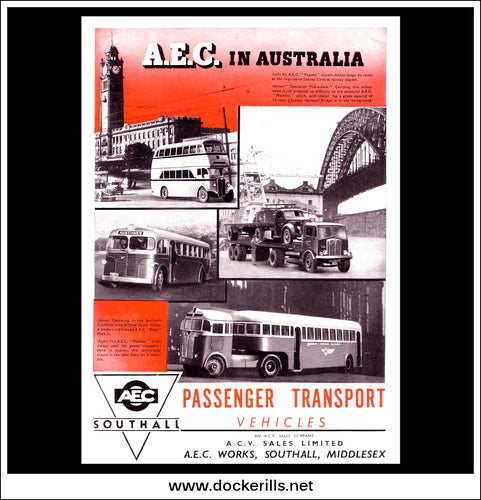 AEC In Australia (Buses & Coaches). Original Vintage Advert From August, 1950.