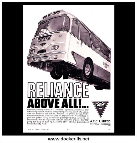 AEC Reliance Bus/Coach. Original Vintage Advert From October, 1963.