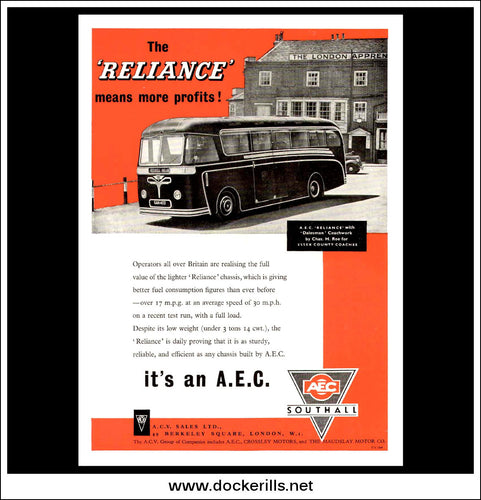 AEC Reliance Bus/Coach. Original Vintage Advert From November, 1954.