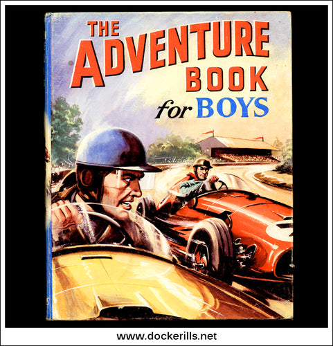 The Adventure Book For Boys (1950's Racing Cars Cover).