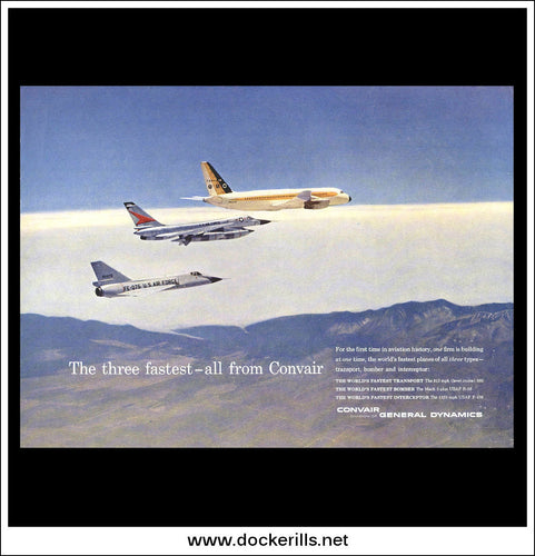 Convair / General Dynamics. Original Vintage Advert From 1960.