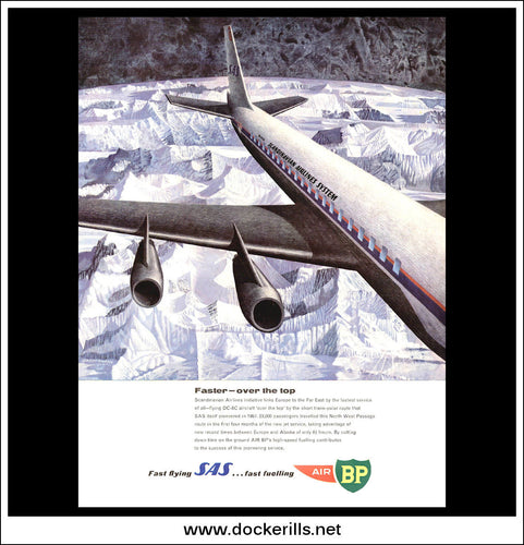 Air BP / SAS. Original Vintage Advert From 1960.