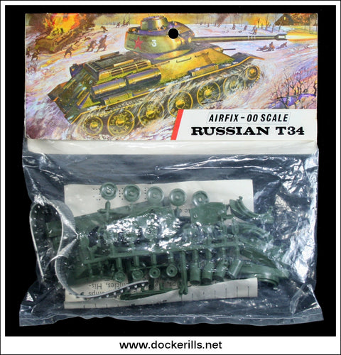 Buy Airfix Russian T34 Tank OO Scale Kit. Vintage Red Stripe Bag.