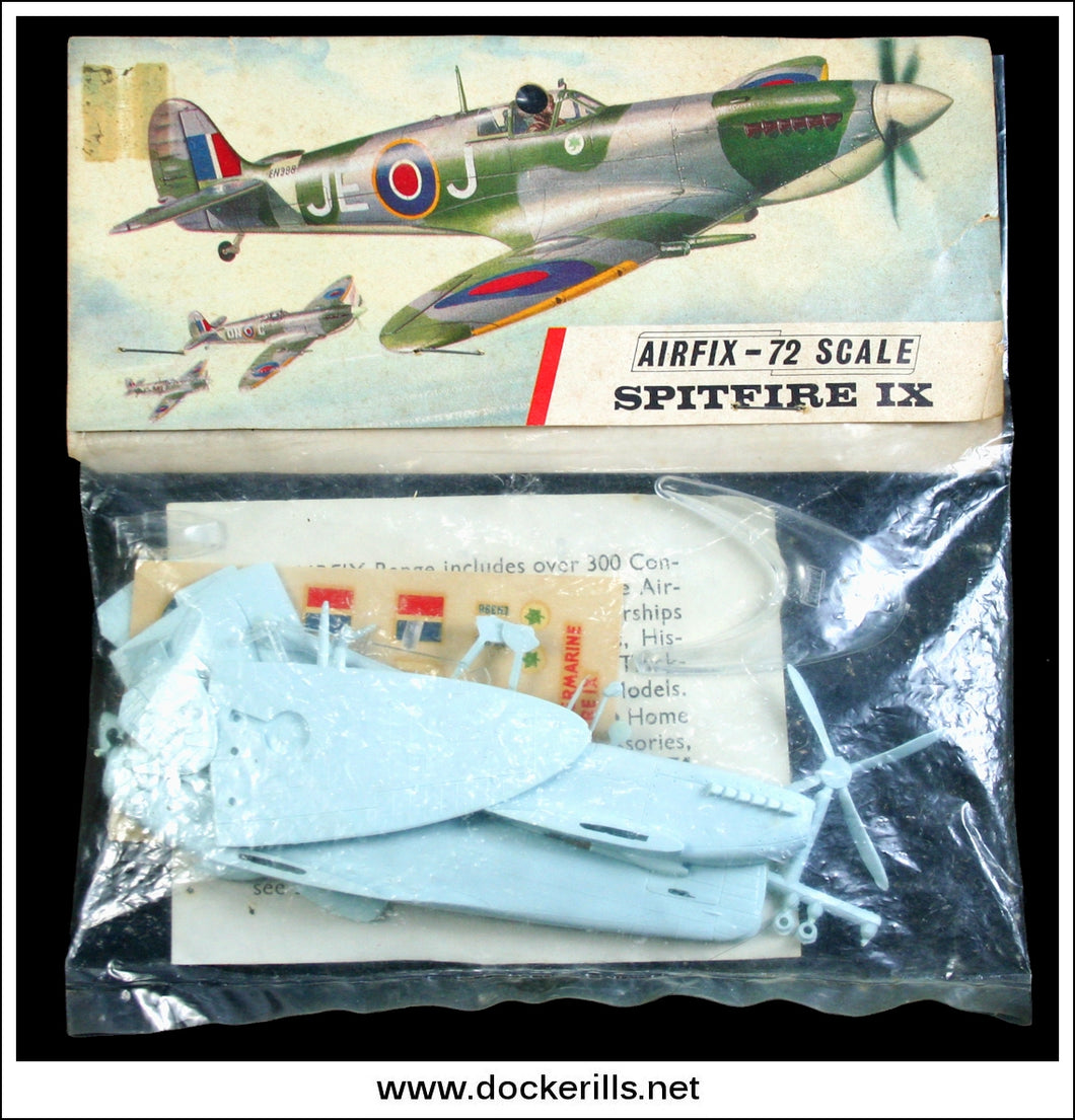 Buy Airfix Vickers-Supermarine Spitfire IX. 1:72 Scale Kit. Vintage Red Stripe Bag.