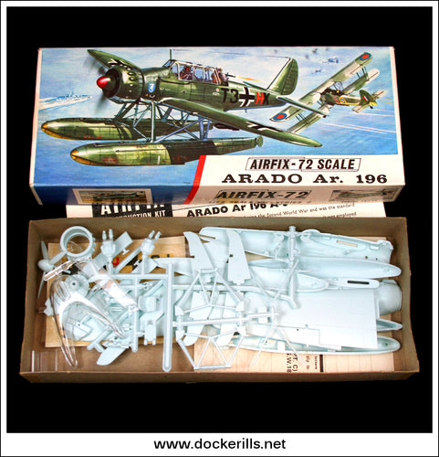 Airfix Arado Ar. 196. 1:72 Scale Kit. Vintage Red Stripe Box.