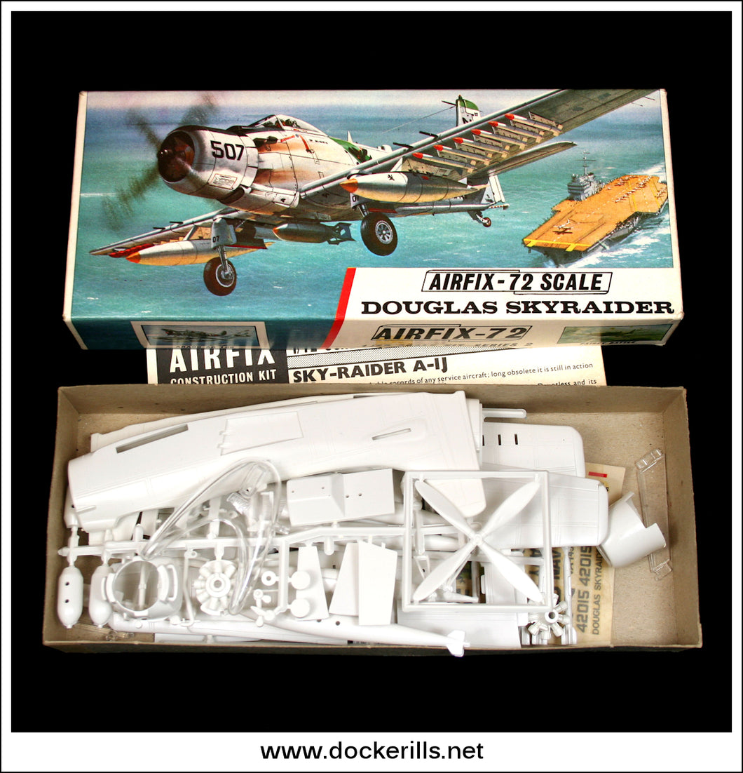 Airfix Douglas Skyraider. 1:72 Scale Kit. Vintage Red Stripe Box.