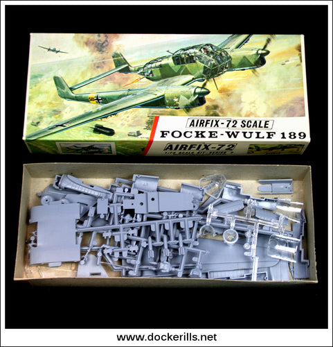 Airfix Focke-Wulf 189. 1:72 Scale Kit. Vintage Red Stripe Box.